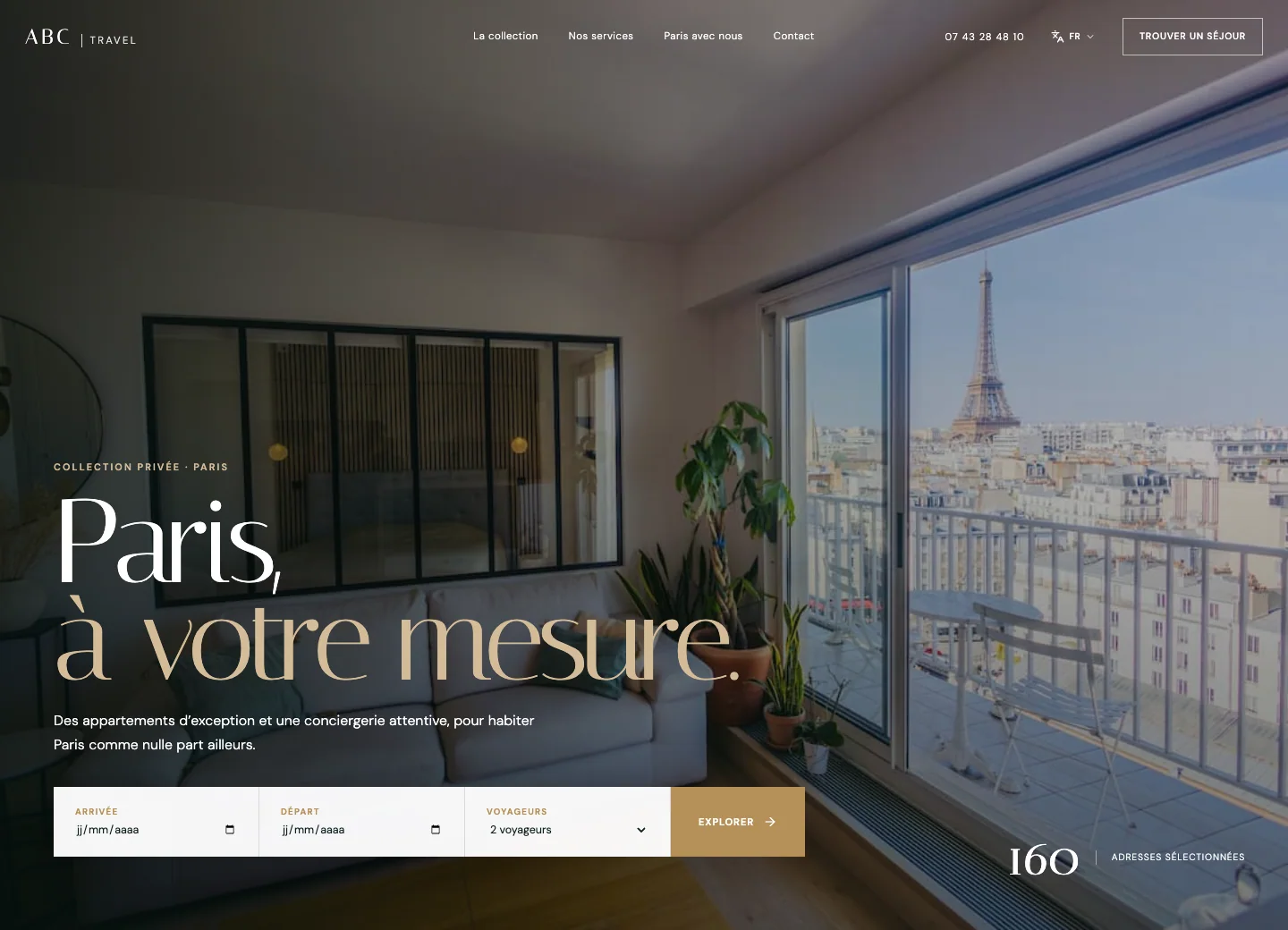 Site réalisé pour ABC Travel