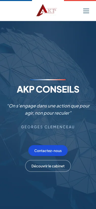 Aperçu desktop et mobile du site AKP Conseils conçu par Agence Digi