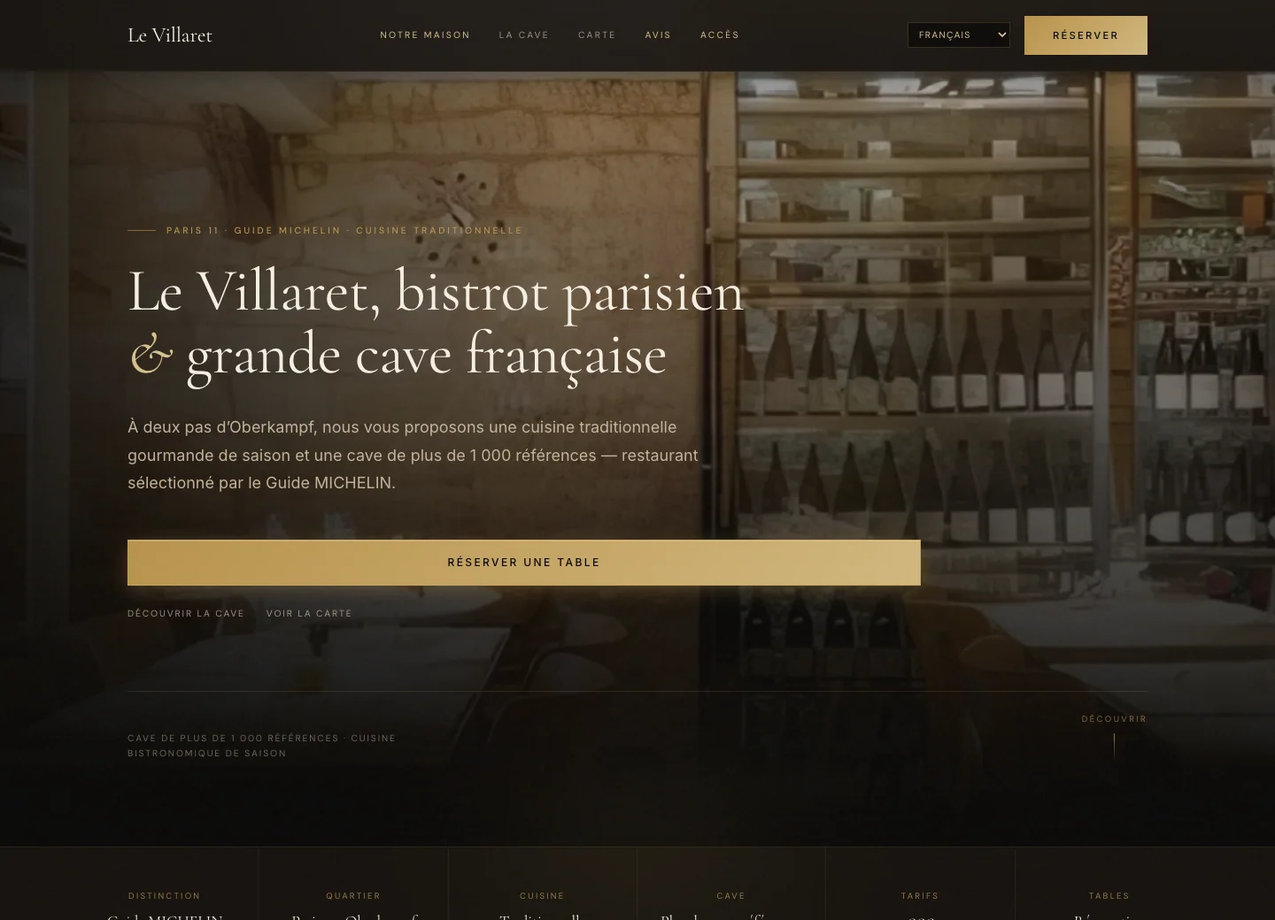Aperçu desktop du site Le Villaret conçu par Agence Digi