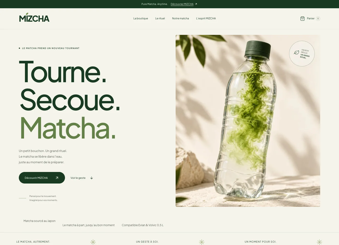 Aperçu desktop et mobile du site Mizcha conçu par Agence Digi