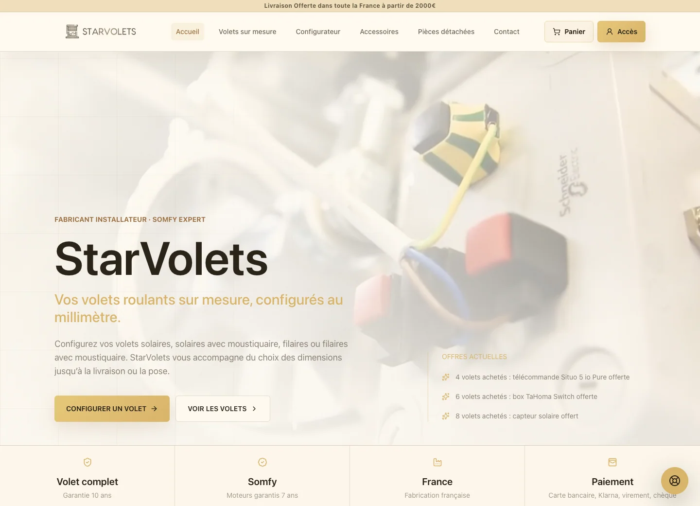Site réalisé pour Starvolets