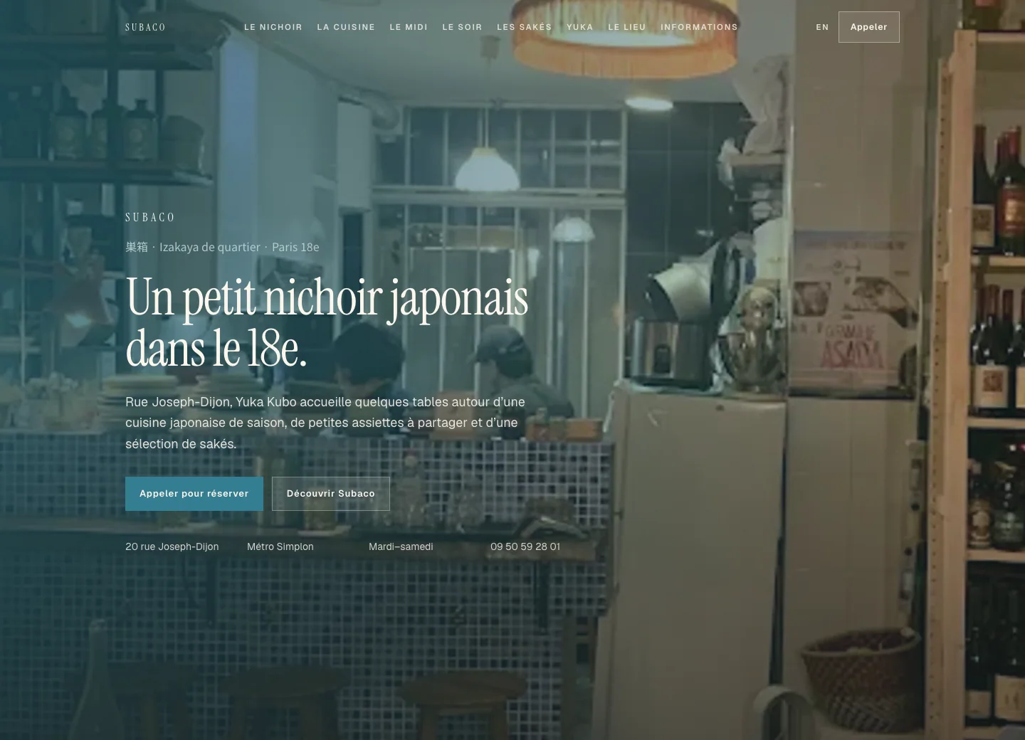 Aperçu desktop du site Subaco conçu par Agence Digi